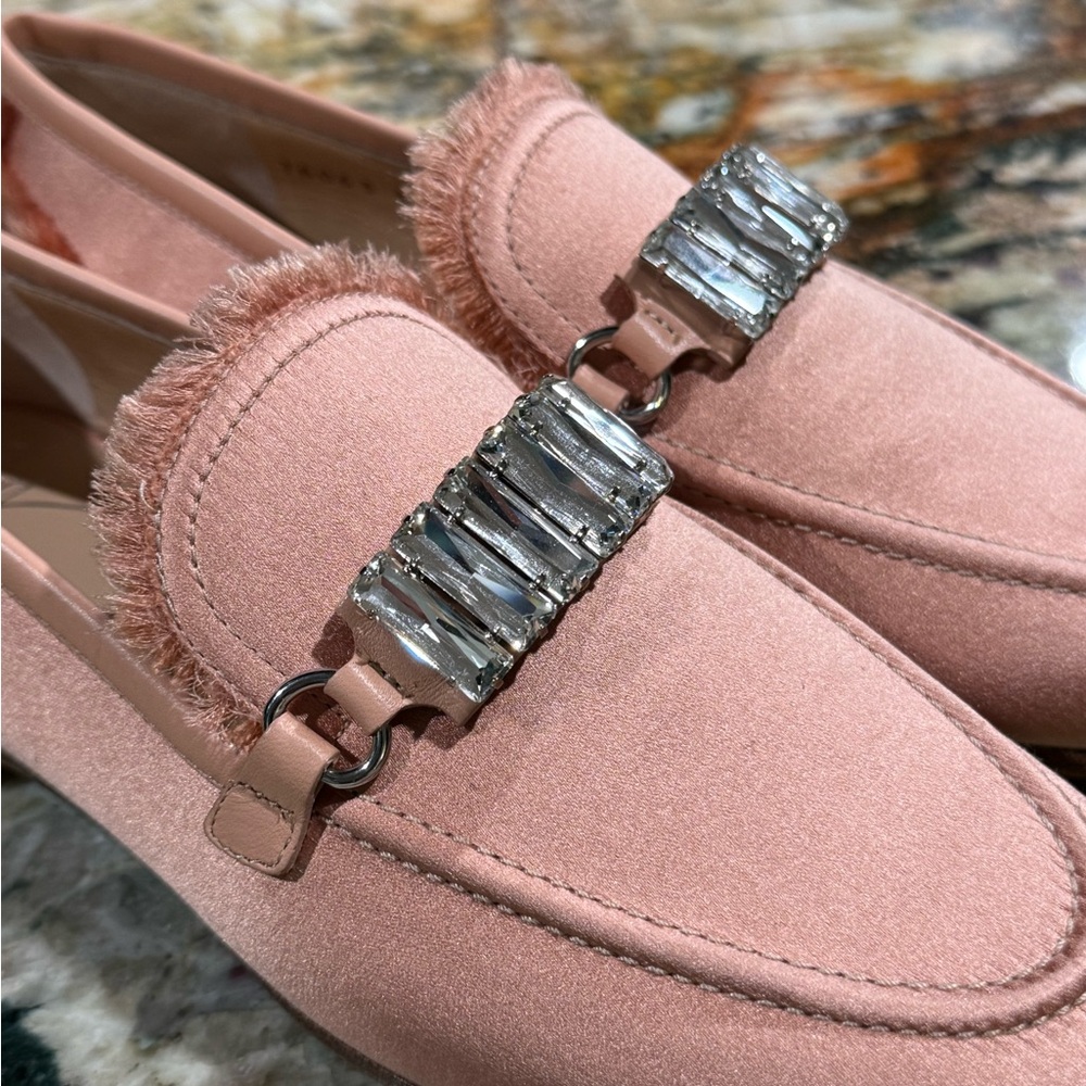 Giuseppe Zanotti Blush Pink NIB Slipper Flats ➡️SEE Size Notes $950 Raso Salmone